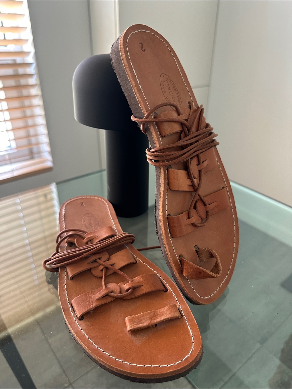 HANDMADE GREEK SANDALS FROM RHODOS SIZE 9
